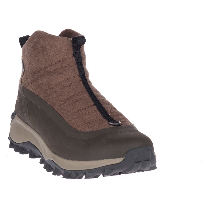 Chaussures Randonnée Merrell Thermo Snowdrift Zip Mid Shell Marron Homme | D.O.DLVZ